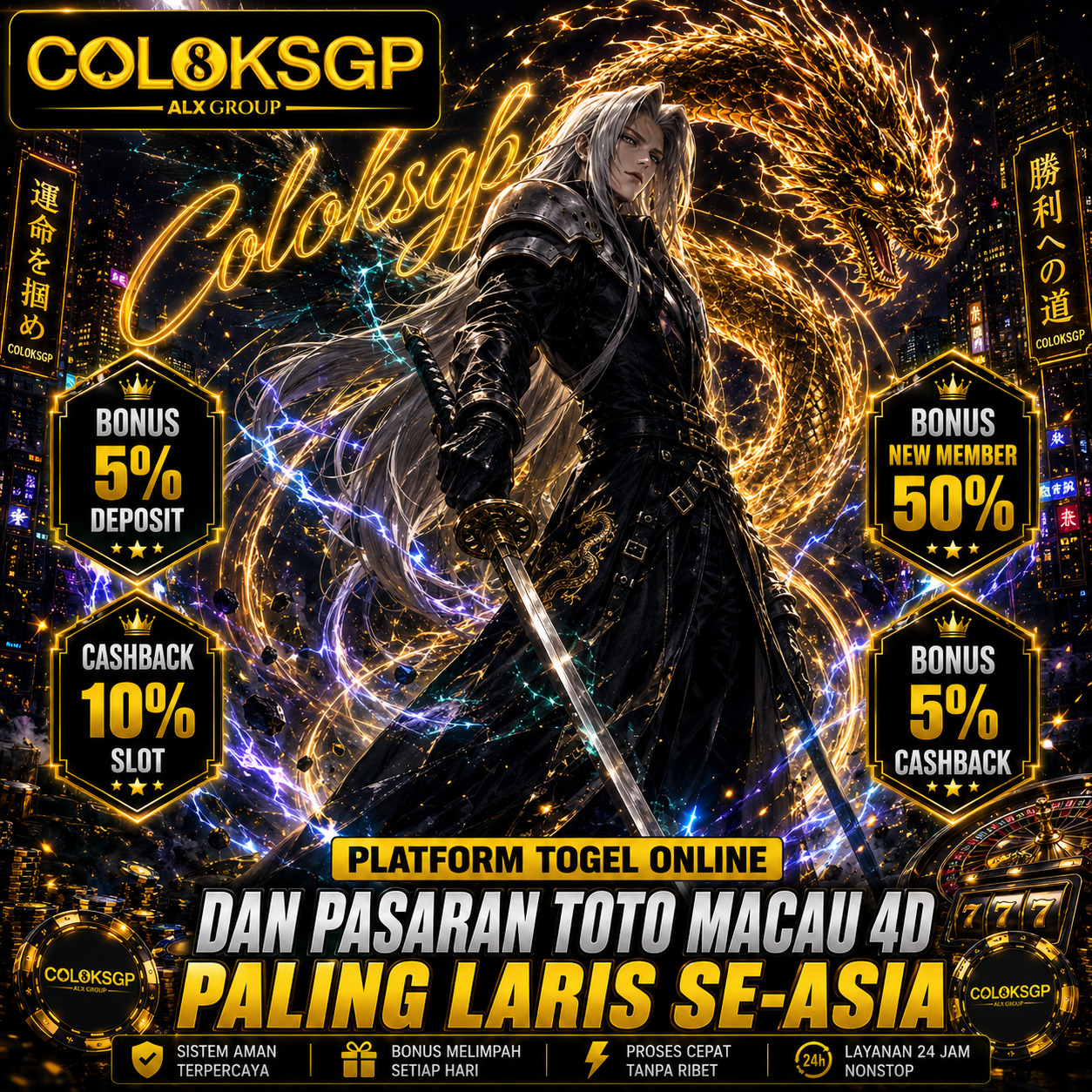 COLOKSGP # Platform Togel Online & Pasaran Toto Macau 4D Paling Laris Se-Asia